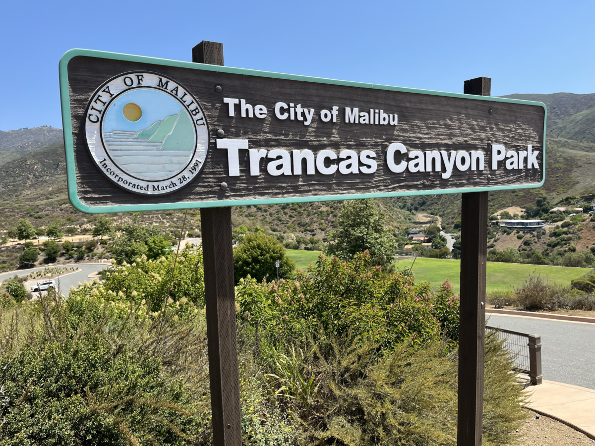 Trancas Canyon Park sign