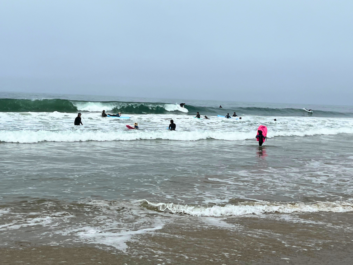 Saucer Surf campers learning how to surf