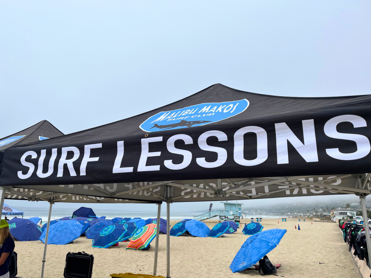 Surf Lessons tent